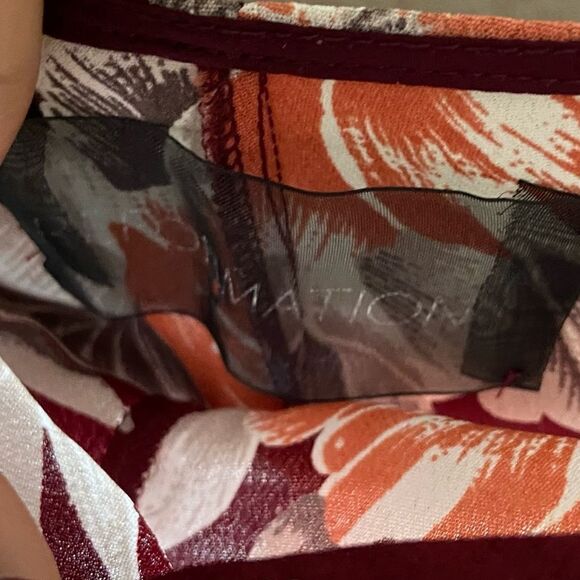 Reformation Charles Maxi Wine Red Dress Cut Out Backless Floral Size S - Picture 5 of 7